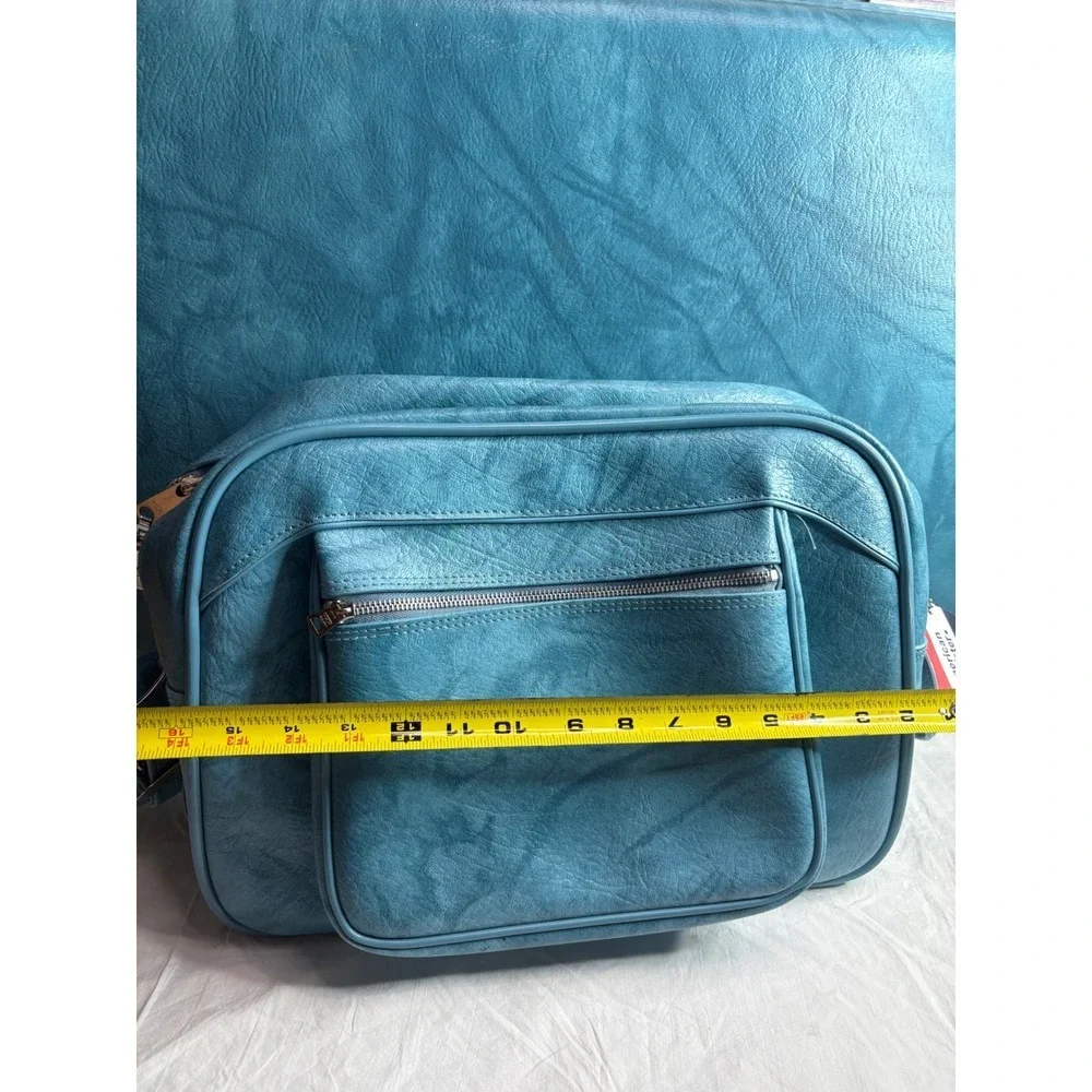 American Tourister Teal Blue Vintage Luggage Set 2 Piece Suitcase Carry On